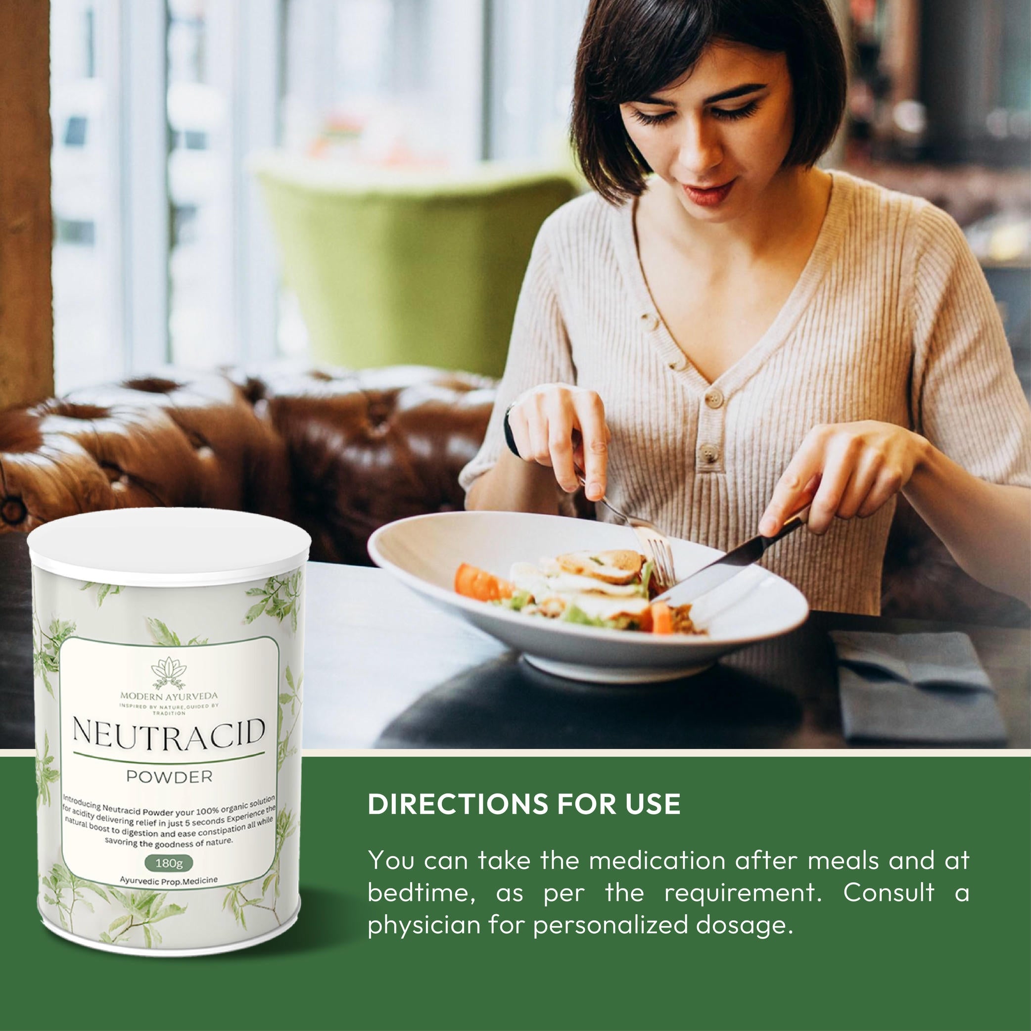 Neutracid Powder (180g)  Instant relief from acidity and digestion issues.