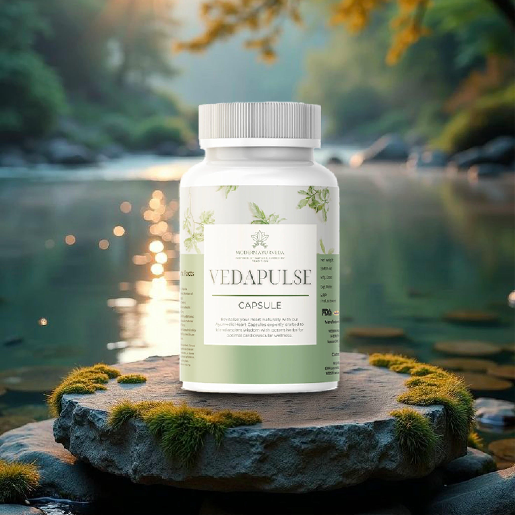 Vedapulse Capsules (60 capsules)  Ayurvedic care for heart health, cholesterol, and triglycerides.