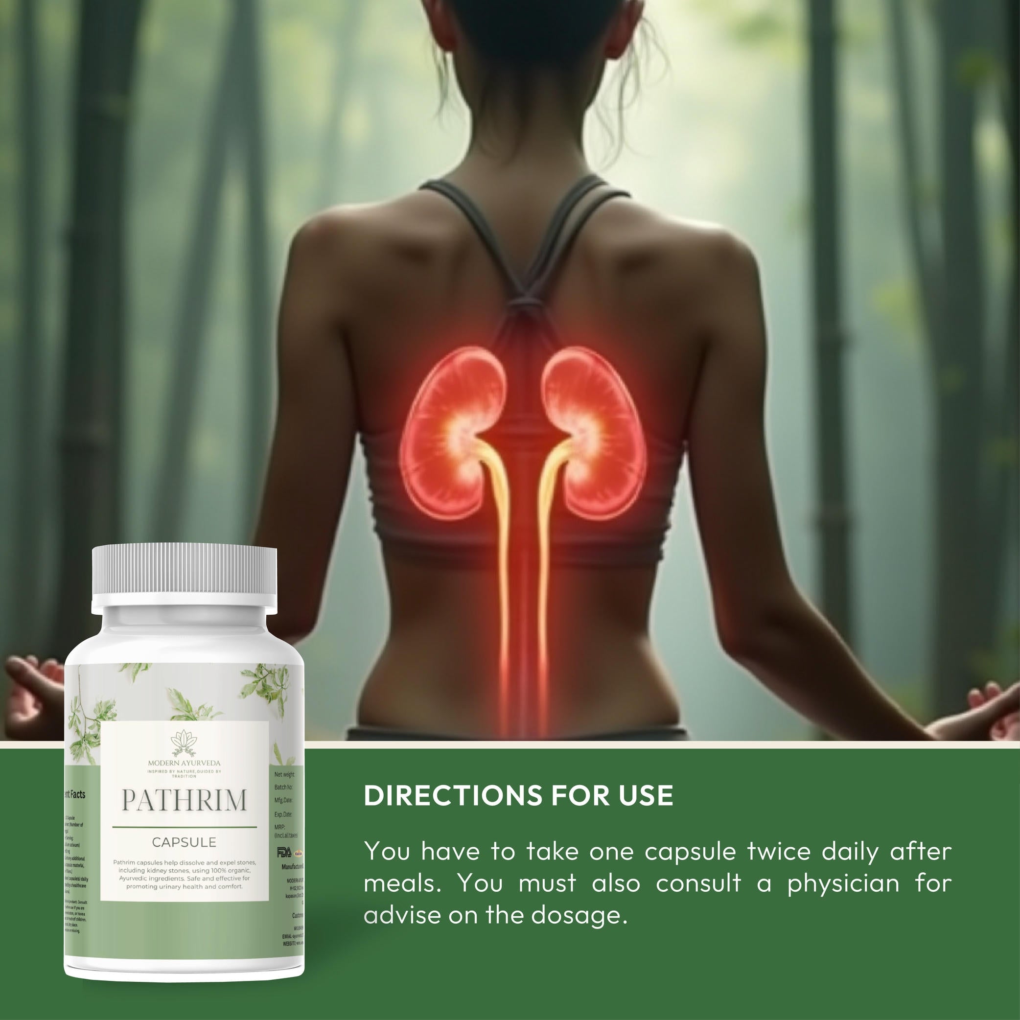 Pathrim Capsules (60 capsules)  Ayurvedic support for kidney stones and urinary health.