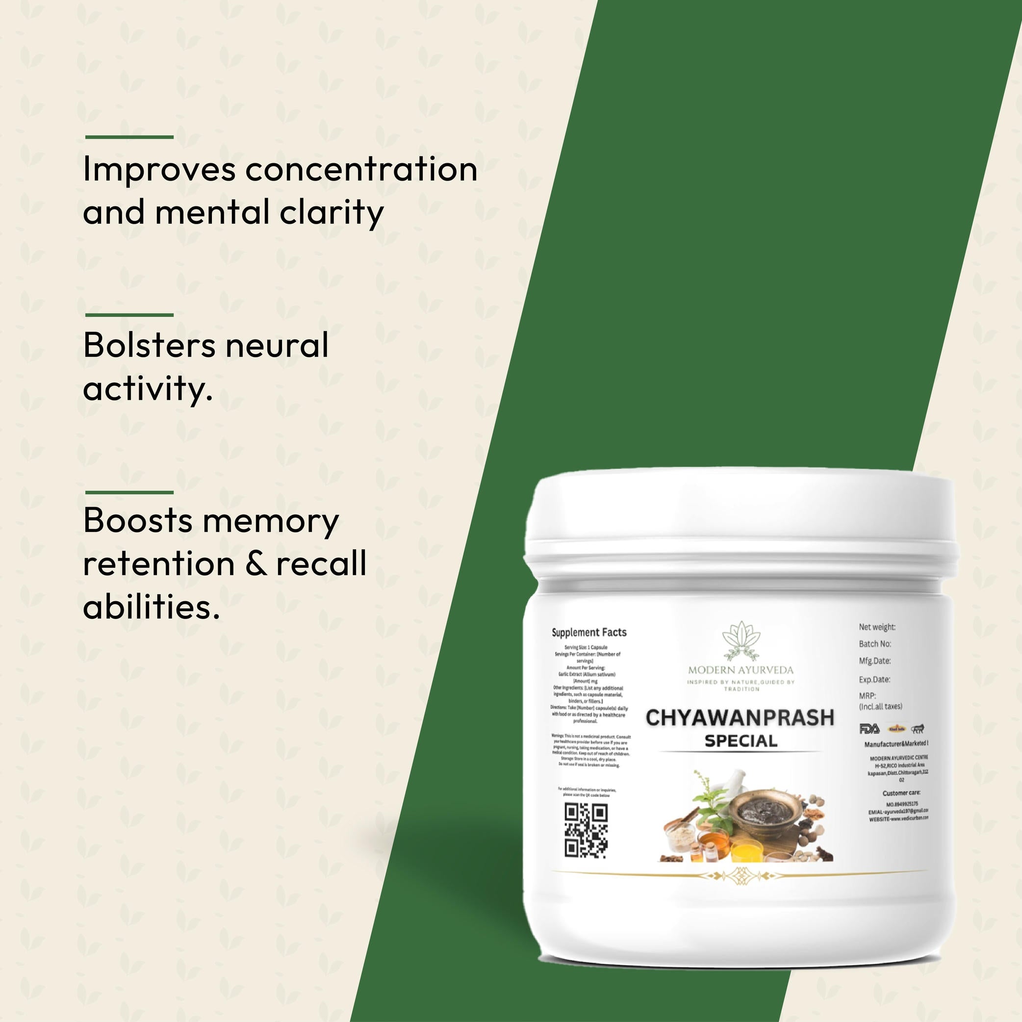 Chyawanprash (500g)  Boosts immunity, energy, and overall vitality.