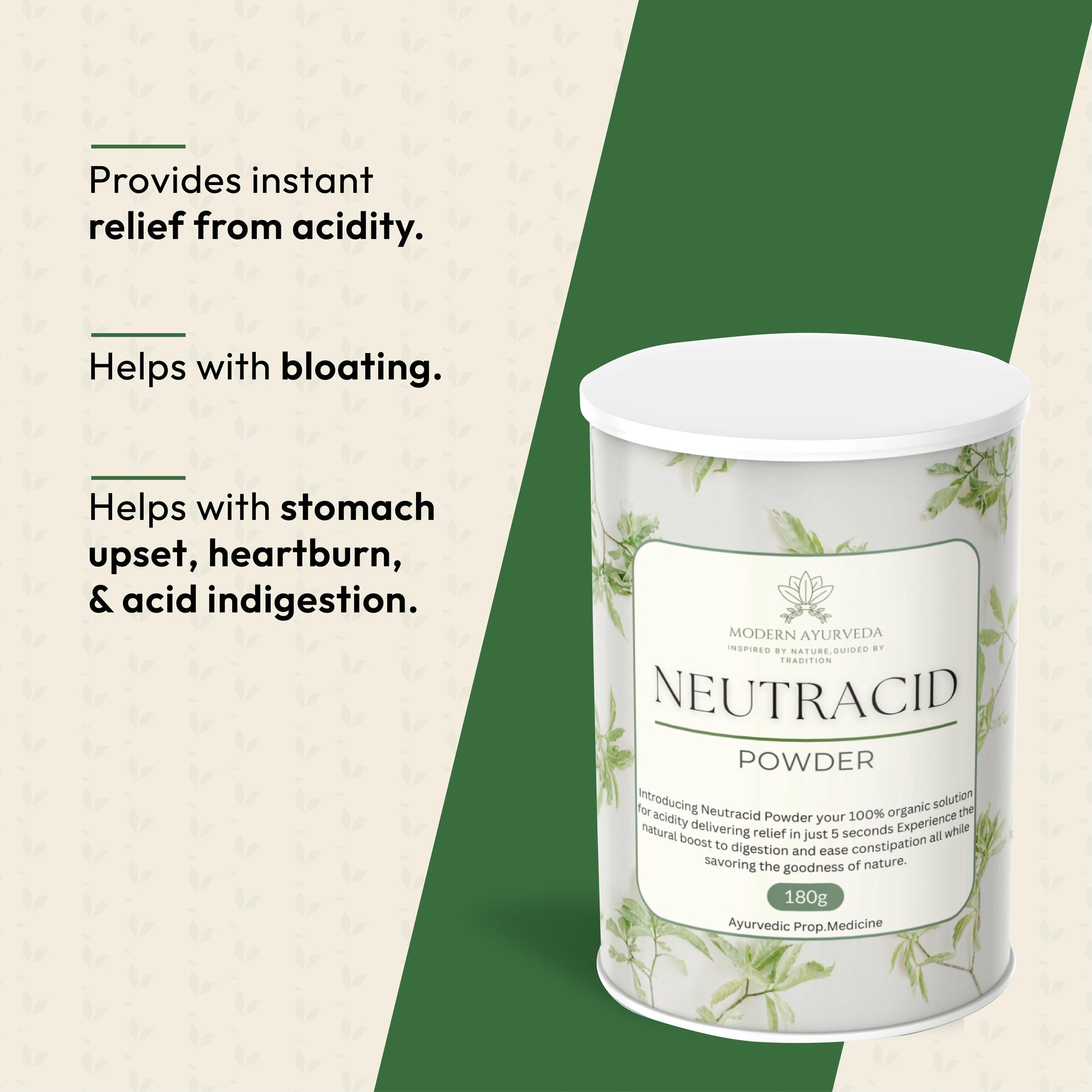 Neutracid Powder (180g)  Instant relief from acidity and digestion issues.