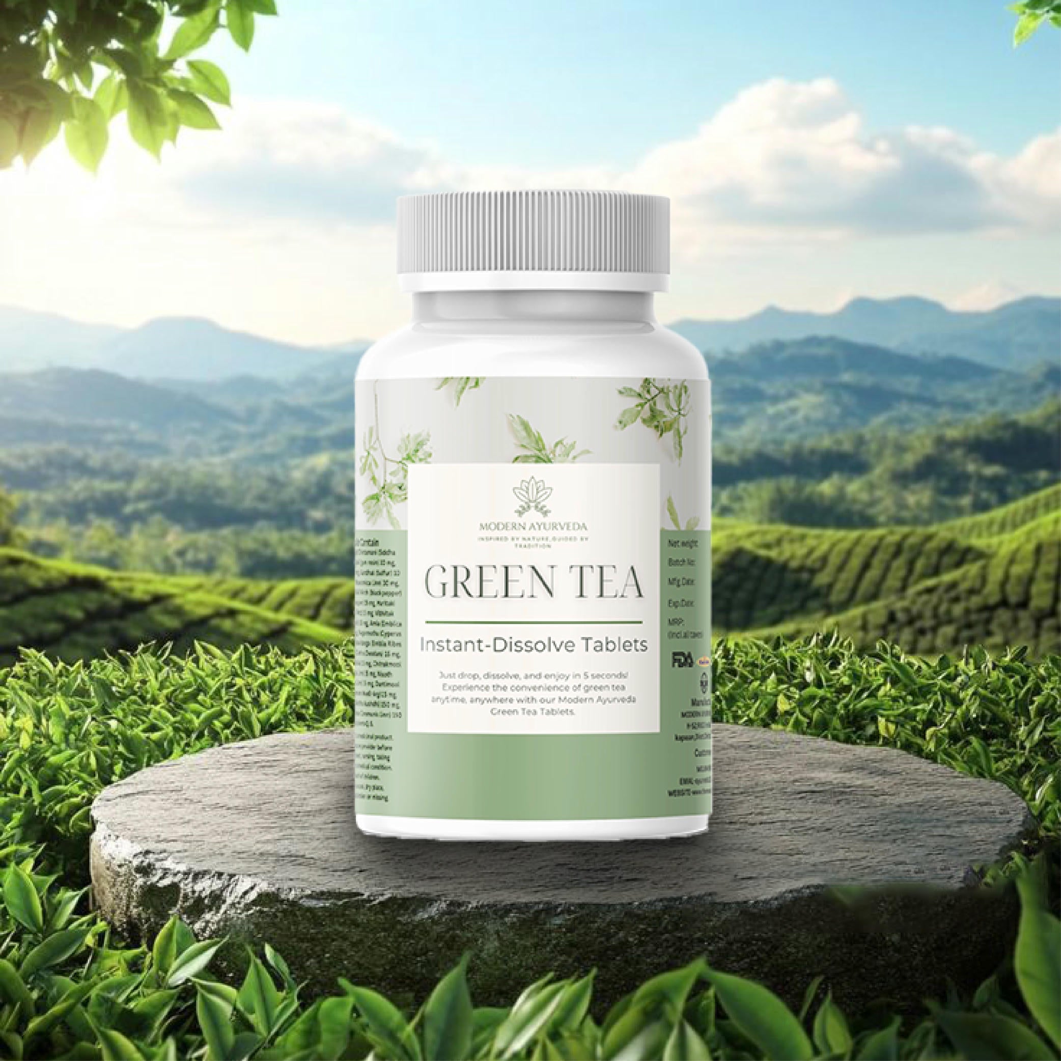 Modern Ayurveda Green Tea Tablets (60 Tablets)