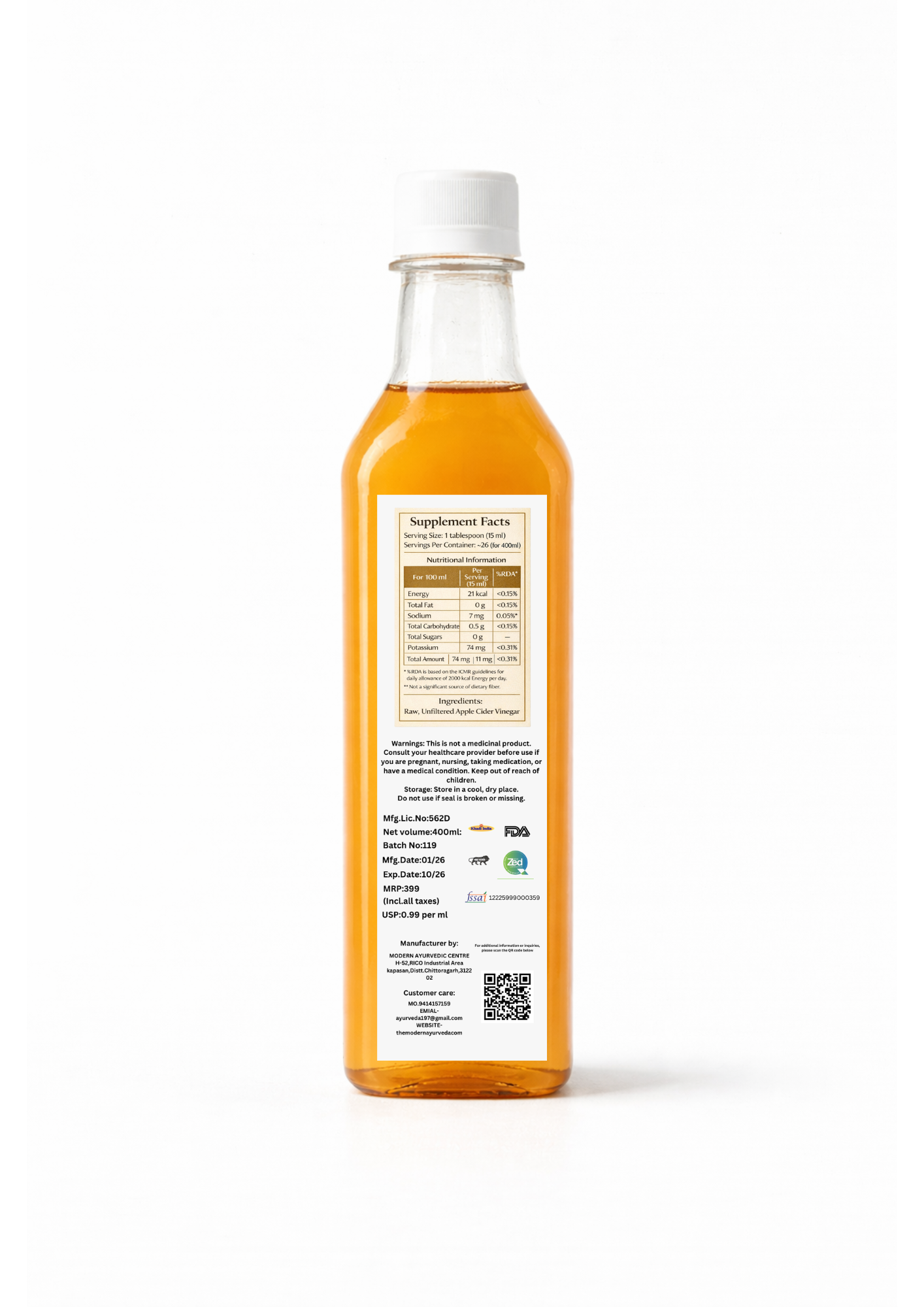 Apple Cider Vinegar with Mother