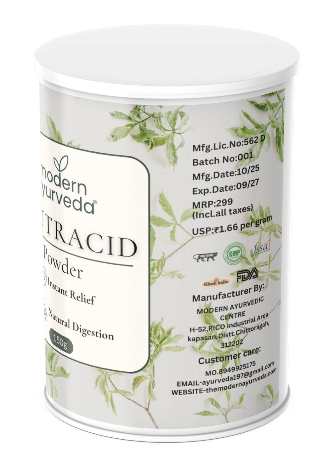 Neutracid Powder (180g)  Instant relief from acidity and digestion issues.