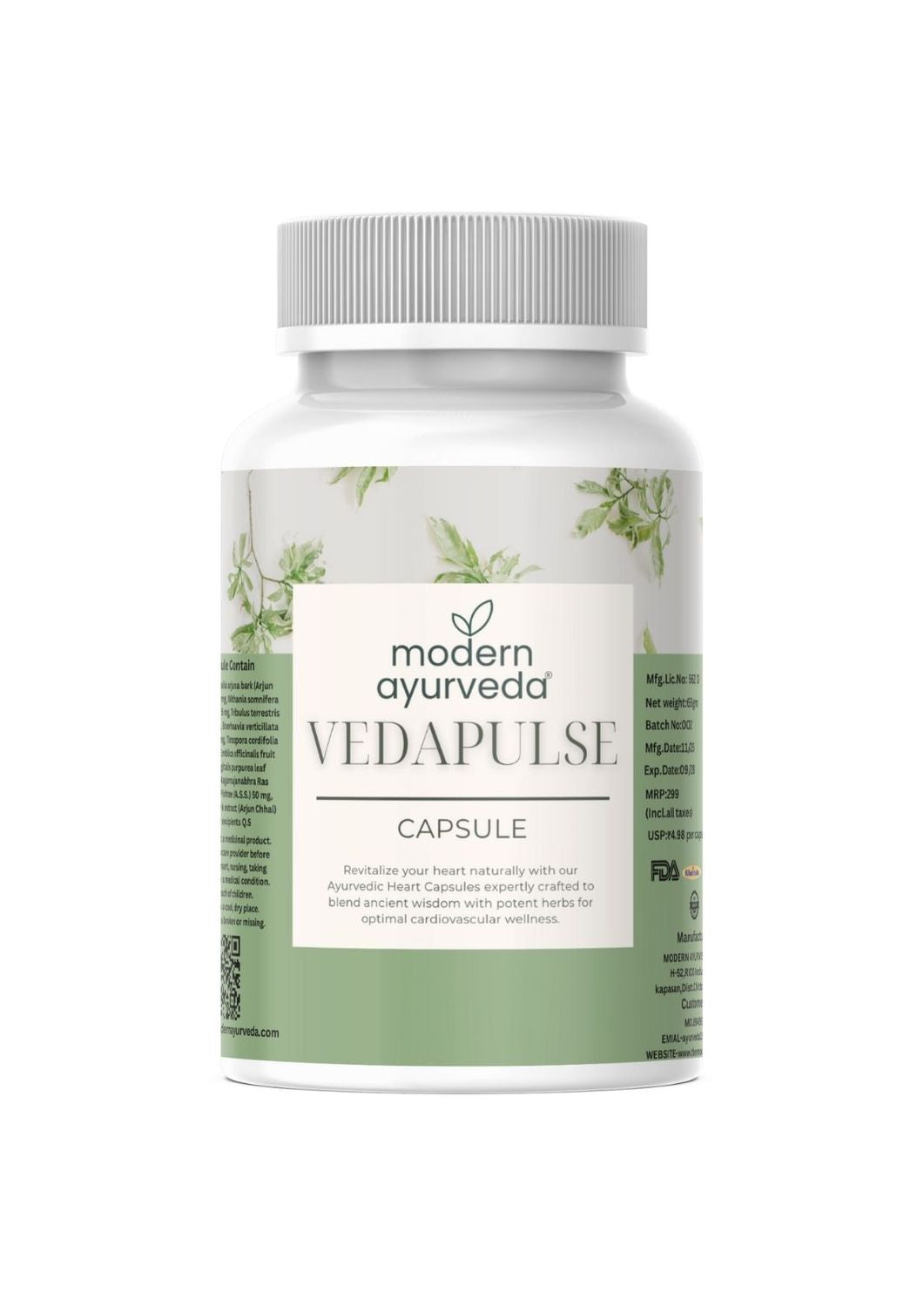 Vedapulse Capsules (60 capsules) - Supports Heart Health & Manages Cholesterol Naturally