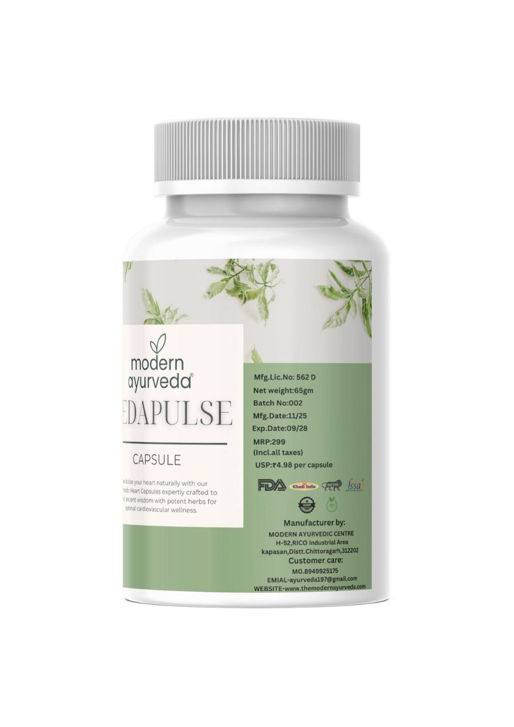 Vedapulse Capsules (60 capsules) - Supports Heart Health & Manages Cholesterol Naturally