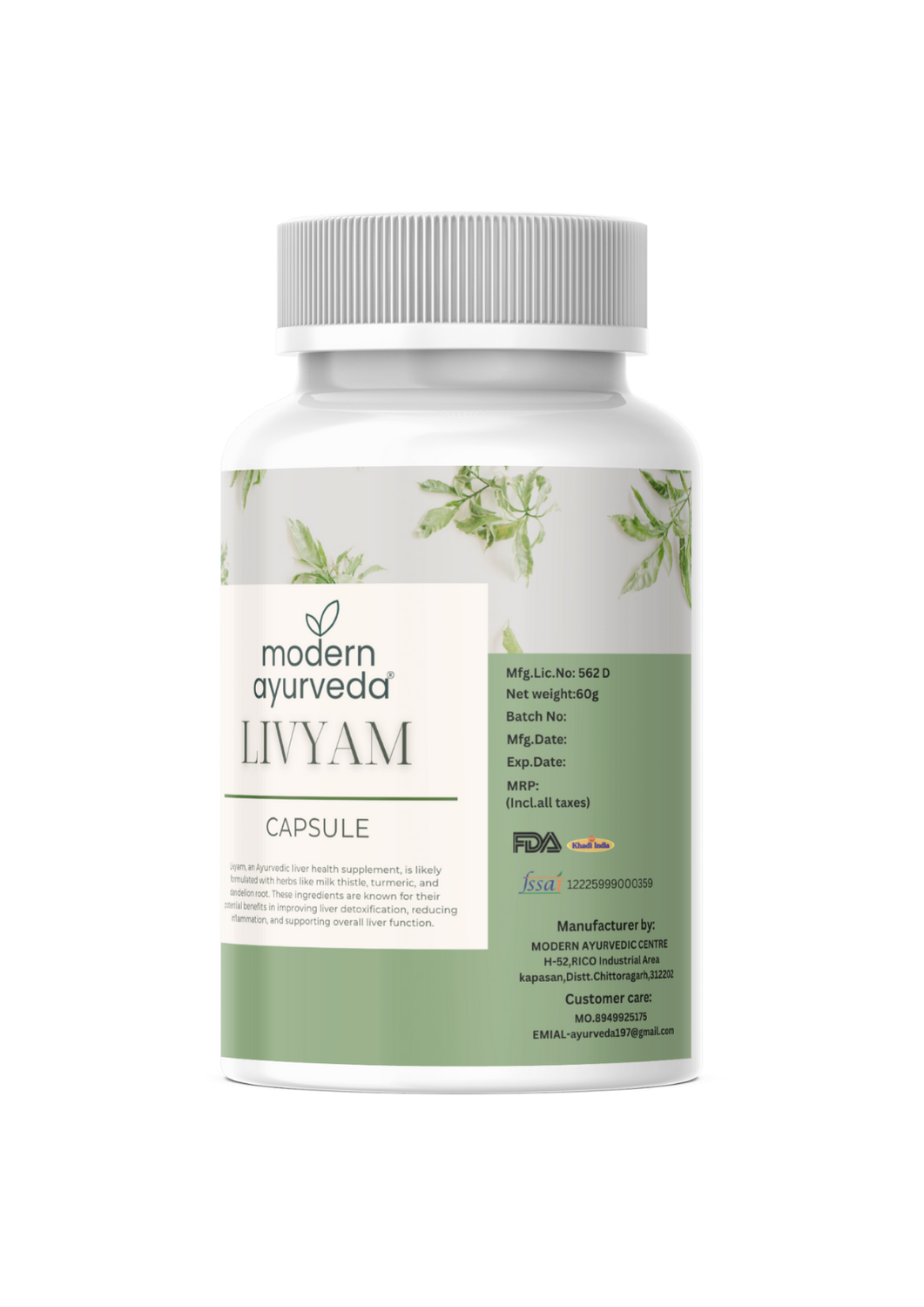 Livyam Capsules (60 Capsules) - Liver Detox & Improves Overall Health