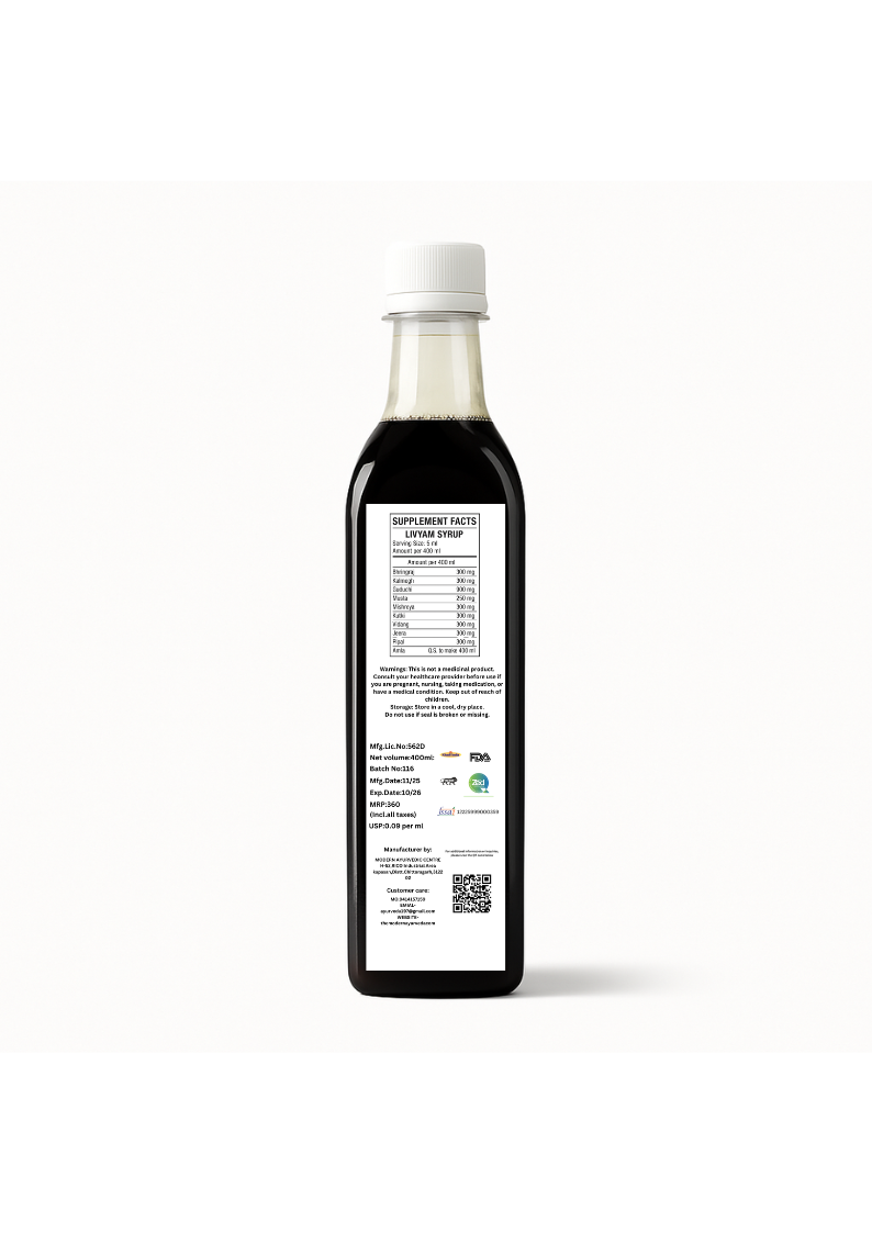 Livyam Syrup 400ml - For Liver Detox