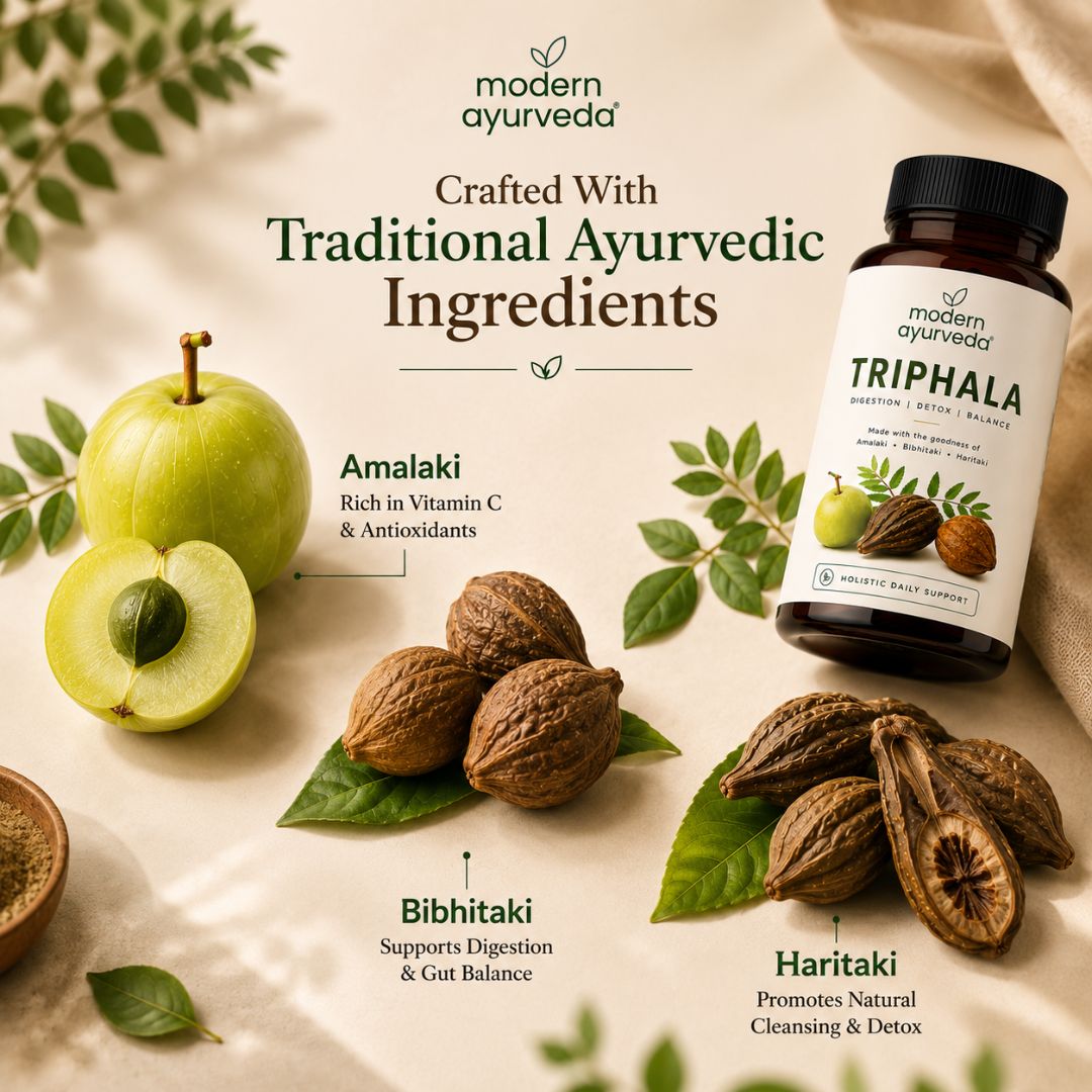 Triphala Capsules (60 capsules) - Detoxifies Body & Promotes Digestive Wellness