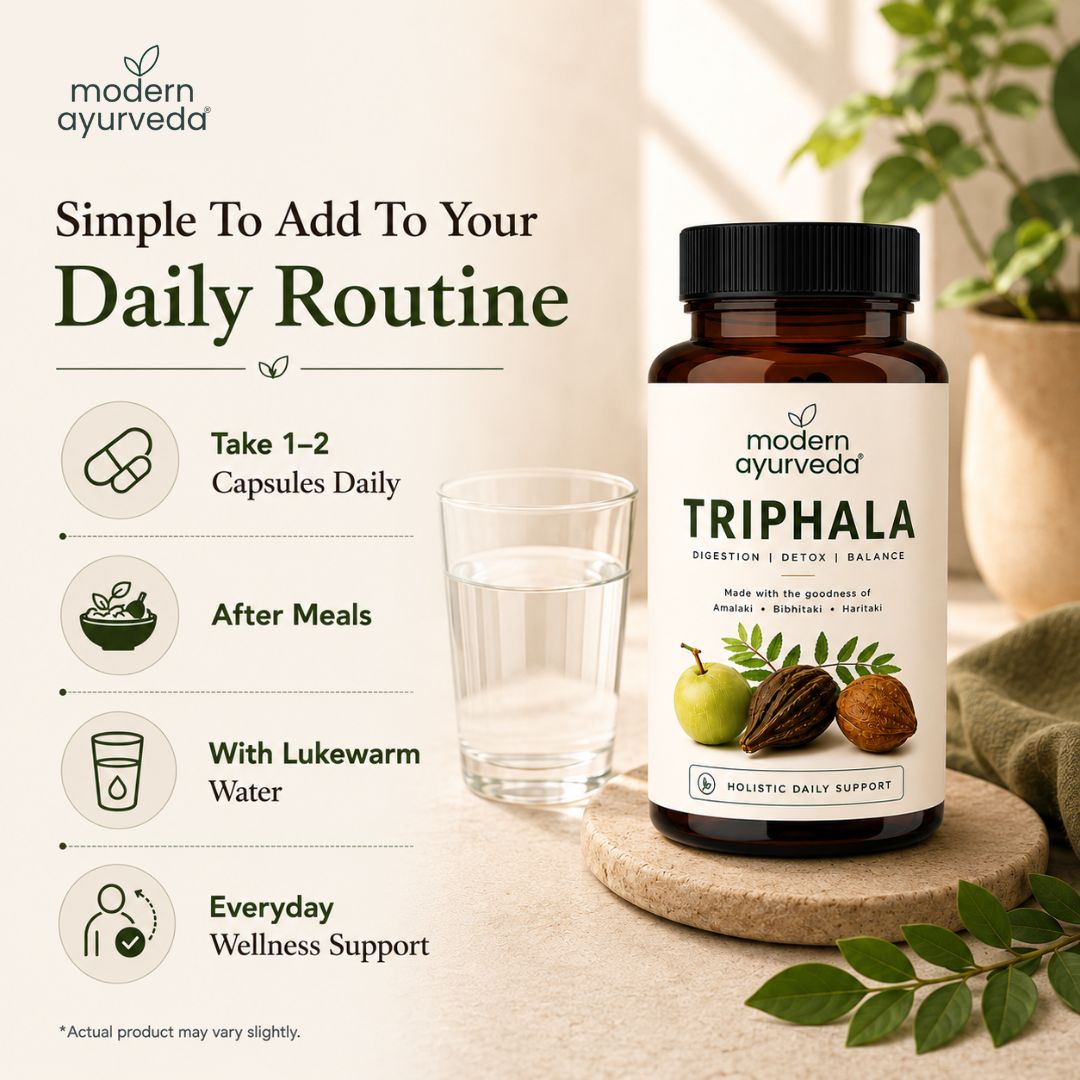 Triphala Capsules (60 capsules) - Detoxifies Body & Promotes Digestive Wellness