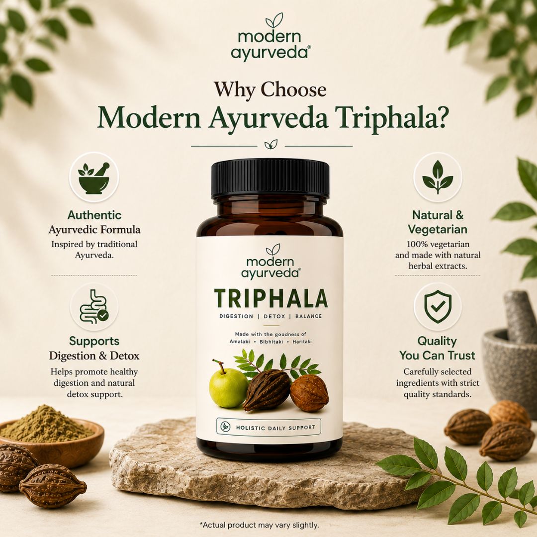 Triphala Capsules (60 capsules) - Detoxifies Body & Promotes Digestive Wellness