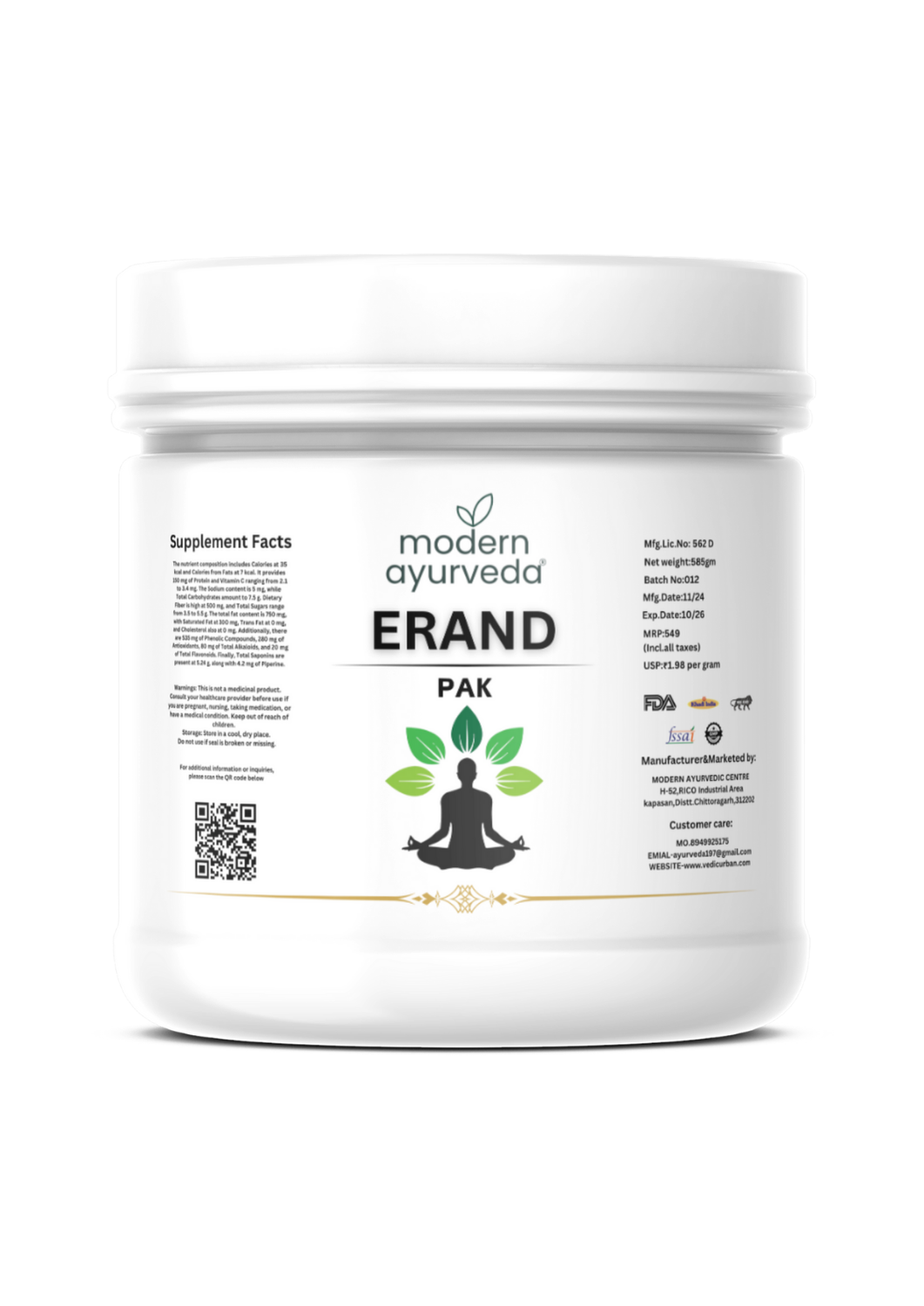 Erand Pak (500g) - Builds Strength & Restores Vitality Naturally