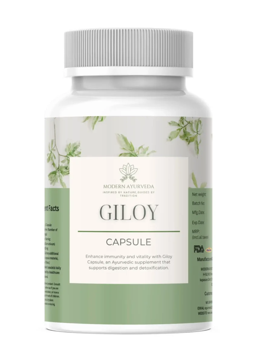 Giloy Capsules (60 capsules)  Enhances immunity and detoxification.